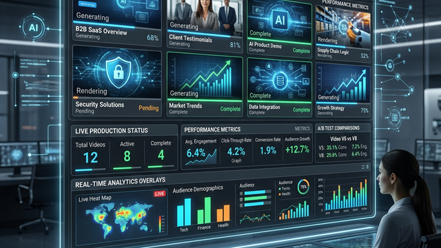 BtoB企業のAI動画活用シーンを俯瞰するダッシュボード