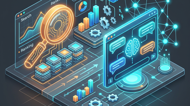 検索からAI対話へのシフトを示すイメージ