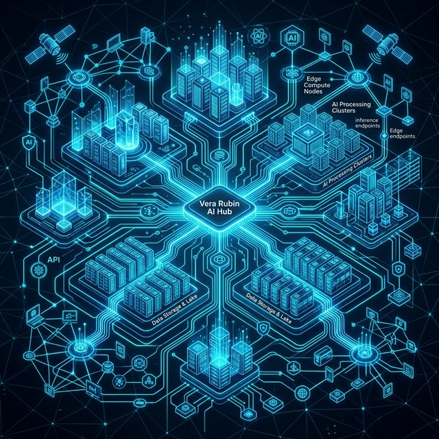 Vera RubinアーキテクチャのAIインフラ概念図